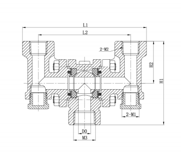 DQS-15 DQ15F-40P Cryogenic Three-way Ball Valve Used for Liquid Gas Storage