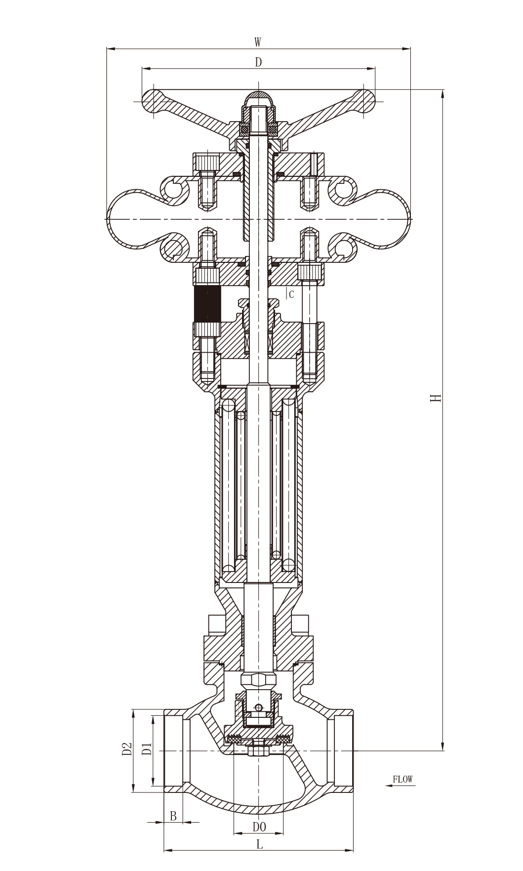 DJQ-50C Stainless Steel Cryogenic Pneumatic Emergency Shut-off Valve