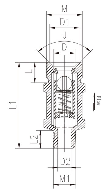 DL-10T Cryogenic Excess Flow Control Valve for LNG Tank Truck