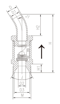 DH-15T2W Brass Cryogenic Check Valve for LNG Tank