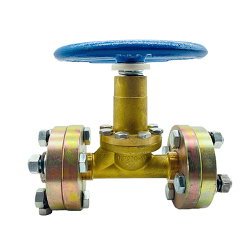 QJT200-20 High Pressure Brass Gas Pipe Station Flange Stop Valve