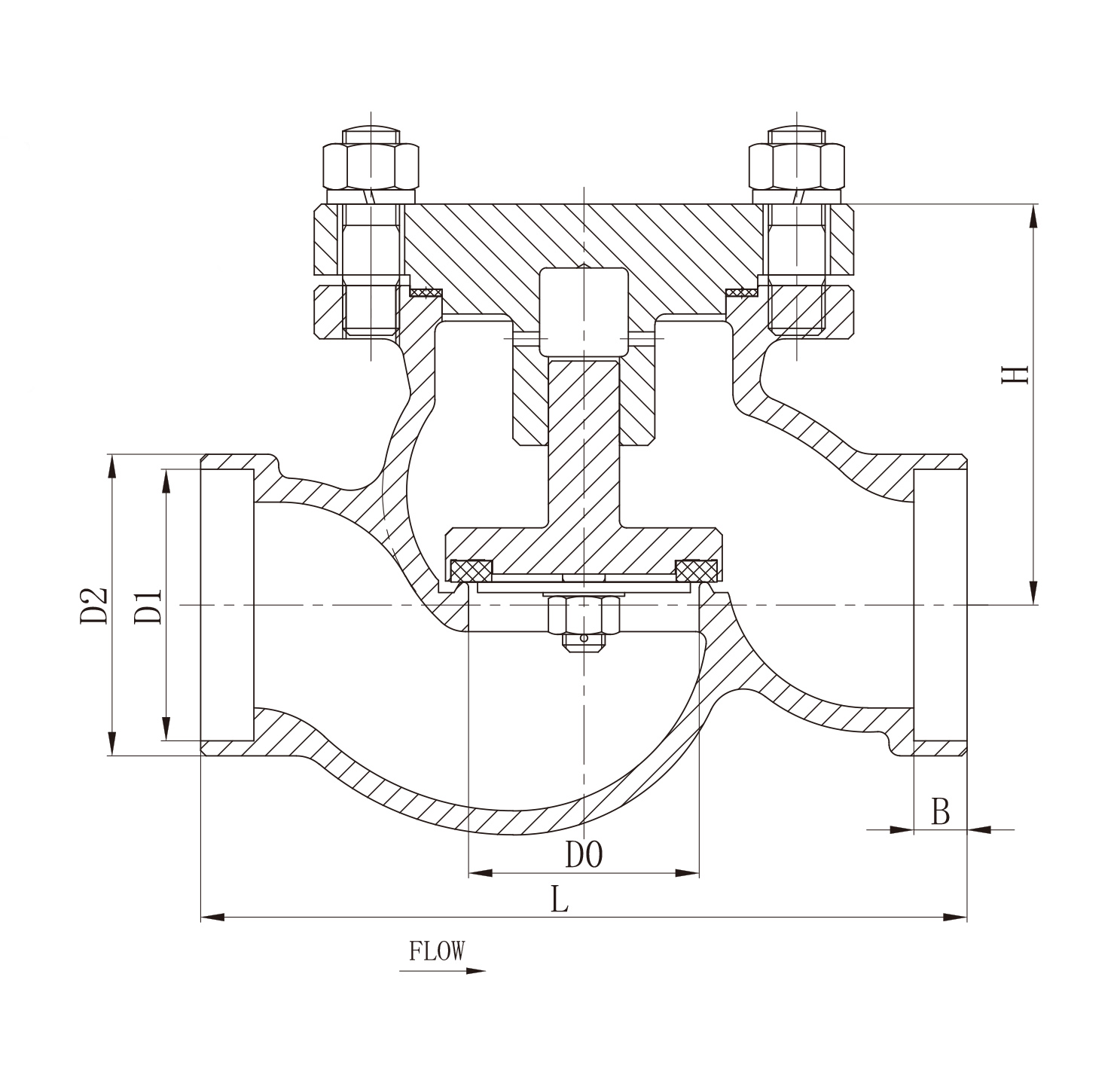 DH-65B Stainless Steel Socket Welding Flange Cryogenic Check Valve