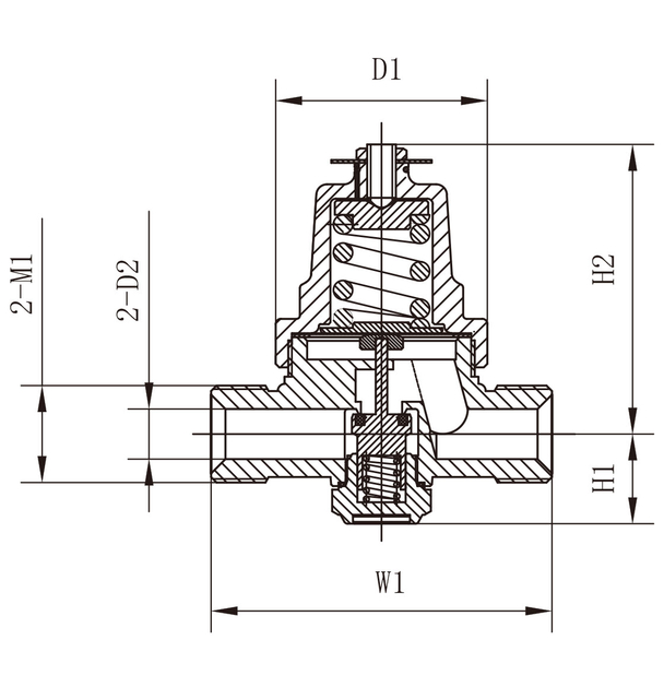 DYS-10G Brass Cryogenic Pressure Building Regulator for LNG Tank